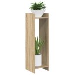 vidaXL Stojan na rastliny s poličkou Sonoma dub 30 x 30 x 100 cm – Obrázok 3