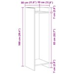 vidaXL Stojan na rastliny s poličkou Sonoma dub 30 x 30 x 100 cm – Obrázok 9