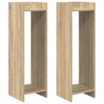 vidaXL Stojan na rastliny s poličkou 2 pcs Sonoma dub 30 x 30 x 100 cm – Obrázok 2