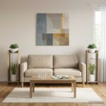 vidaXL Stojan na rastliny s poličkou 2 pcs Sonoma dub 30 x 30 x 100 cm – Obrázok 4