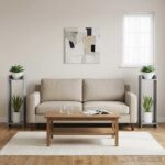 vidaXL Stojan na rastliny 2 pcs Sivá Sonoma 30 x 30 x 100 cm – Obrázok 4