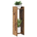 vidaXL Stojan na rastliny 2 pcs Staré drevo 30 x 30 x 100 cm – Obrázok 3