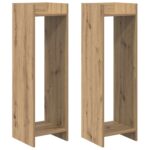 vidaXL Stojan na rastliny 2 pcs Remeselný Dub 30 x 30 x 100 cm – Obrázok 2