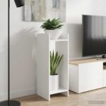 vidaXL Stojan na rastliny Biely 30 x 30 x 80 cm Konštruované drevo – Obrázok 4