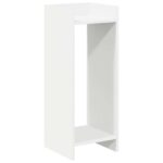 vidaXL Stojan na rastliny s poličkou 2 pcs Biely 30 x 30 x 80 cm – Obrázok 5