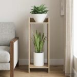 vidaXL Stojan na rastliny s poličkou Sonoma dub 30 x 30 x 80 cm – Obrázok 4