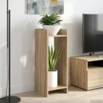 vidaXL Stojan na rastliny s poličkou 2 pcs Sonoma dub 30 x 30 x 80 cm