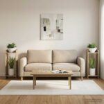 vidaXL Stojan na rastliny s poličkou 2 pcs Sonoma dub 30 x 30 x 80 cm – Obrázok 4