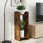 vidaXL Stojan na rastliny Údený Dub 30 x 30 x 80 cm Konštruované drevo – Obrázok 4