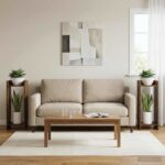 vidaXL Stojan na rastliny s poličkou 2 pcs Údený Dub 30 x 30 x 80 cm – Obrázok 4