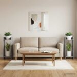 vidaXL Stojan na rastliny s poličkou 2 pcs Sivá Sonoma 30 x 30 x 80 cm – Obrázok 4