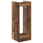 vidaXL Stojan na rastliny s poličkou 2 pcs Staré drevo 30 x 30 x 80 cm – Obrázok 8