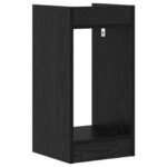 vidaXL Stojan na rastliny s poličkou Čierny Dub 30 x 30 x 60 cm – Obrázok 7