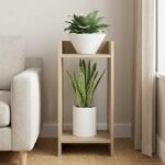 vidaXL Stojan na rastliny s poličkou Sonoma dub 30 x 30 x 60 cm – Obrázok 4