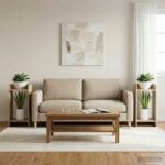 vidaXL Stojan na rastliny s poličkou 2 pcs Sonoma dub 30 x 30 x 60 cm