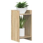 vidaXL Stojan na rastliny s poličkou 2 pcs Sonoma dub 30 x 30 x 60 cm – Obrázok 3
