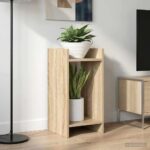 vidaXL Stojan na rastliny s poličkou 2 pcs Sonoma dub 30 x 30 x 60 cm – Obrázok 4