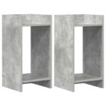 vidaXL Stojan na rastliny 2 pcs Betónovo Sivá 30 x 30 x 60 cm – Obrázok 2