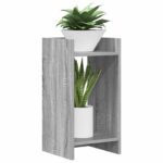 vidaXL Stojan na rastliny s poličkou Sivá Sonoma 30 x 30 x 60 cm – Obrázok 3