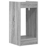 vidaXL Stojan na rastliny s poličkou 2 pcs Sivá Sonoma 30 x 30 x 60 cm – Obrázok 8