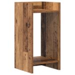 vidaXL Stojan na rastliny s poličkou Staré drevo 30 x 30 x 60 cm – Obrázok 2