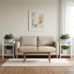 vidaXL Stojan na rastliny s poličkou 2 pcs Biely 30 x 30 x 40 cm – Obrázok 4