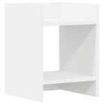 vidaXL Stojan na rastliny s poličkou 2 pcs Biely 30 x 30 x 40 cm – Obrázok 5