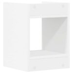 vidaXL Stojan na rastliny s poličkou 2 pcs Biely 30 x 30 x 40 cm – Obrázok 8