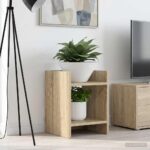 vidaXL Stojan na rastliny s poličkou Sonoma dub 30 x 30 x 40 cm – Obrázok 4
