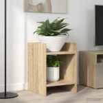 vidaXL Stojan na rastliny s poličkou 2 pcs Sonoma dub 30 x 30 x 40 cm – Obrázok 4