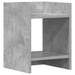 vidaXL Stojan na rastliny s poličkou Betónovo Sivá 30 x 30 x 40 cm – Obrázok 2