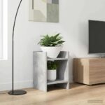 vidaXL Stojan na rastliny s poličkou Betónovo Sivá 30 x 30 x 40 cm – Obrázok 4