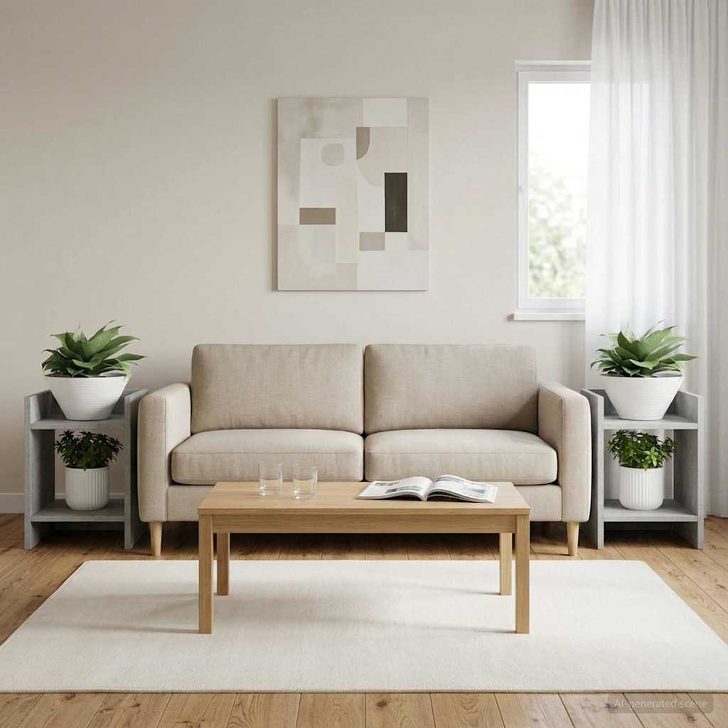899617_1.jpg vidaXL Stojan na rastliny 2 pcs Betónovo Sivá 30 x 30 x 40 cm – Obrázok 1