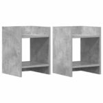 vidaXL Stojan na rastliny 2 pcs Betónovo Sivá 30 x 30 x 40 cm – Obrázok 2