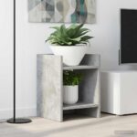 vidaXL Stojan na rastliny 2 pcs Betónovo Sivá 30 x 30 x 40 cm – Obrázok 4