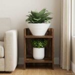 vidaXL Stojan na rastliny Údený Dub 30 x 30 x 40 cm Konštruované drevo – Obrázok 4