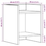 vidaXL Stojan na rastliny s poličkou 2 pcs Údený Dub 30 x 30 x 40 cm – Obrázok 10