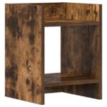 vidaXL Stojan na rastliny s poličkou 2 pcs Údený Dub 30 x 30 x 40 cm – Obrázok 5