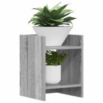 vidaXL Stojan na rastliny s poličkou Sivá Sonoma 30 x 30 x 40 cm – Obrázok 3