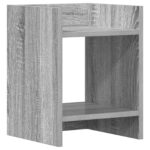 vidaXL Stojan na rastliny s poličkou 2 pcs Sivá Sonoma 30 x 30 x 40 cm – Obrázok 5