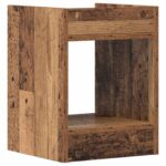 vidaXL Stojan na rastliny s poličkou Staré drevo 30 x 30 x 40 cm – Obrázok 7