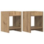 vidaXL Stojan na rastliny 2 pcs Remeselný Dub 30 x 30 x 40 cm – Obrázok 2