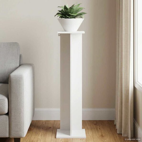 vidaXL Stojan na rastliny Biely 25 x 25,5 x 100,5 cm – Obrázok 4