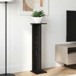 vidaXL Stojan na rastliny 2 pcs Čierny Dub 25 x 25,5 x 100,5 cm