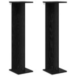 vidaXL Stojan na rastliny 2 pcs Čierny Dub 25 x 25,5 x 100,5 cm – Obrázok 2