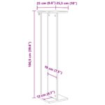 vidaXL Stojan na rastliny Betónovo Sivá 25 x 25,5 x 100,5 cm – Obrázok 9