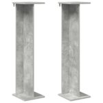 vidaXL Stojan na rastliny 2 pcs Betónovo Sivá 25 x 25,5 x 100,5 cm – Obrázok 2