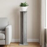vidaXL Stojan na rastliny Sivá Sonoma 25 x 25,5 x 100,5 cm – Obrázok 4