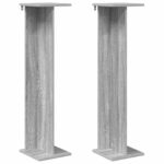 vidaXL Stojan na rastliny 2 pcs Sivá Sonoma 25 x 25,5 x 100,5 cm – Obrázok 2
