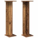 vidaXL Stojan na rastliny 2 pcs Staré drevo 25 x 25,5 x 100,5 cm – Obrázok 2